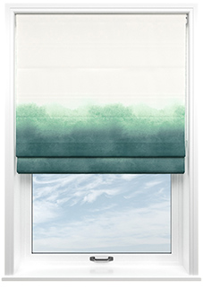 Bluebellgray Ombre, Teal - Twist&Fit Roman Blind